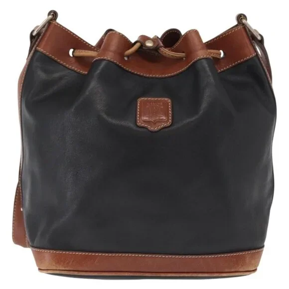 Authentic CELINE Shoulder Bag Leather Black Gold - Picture 9 of 16